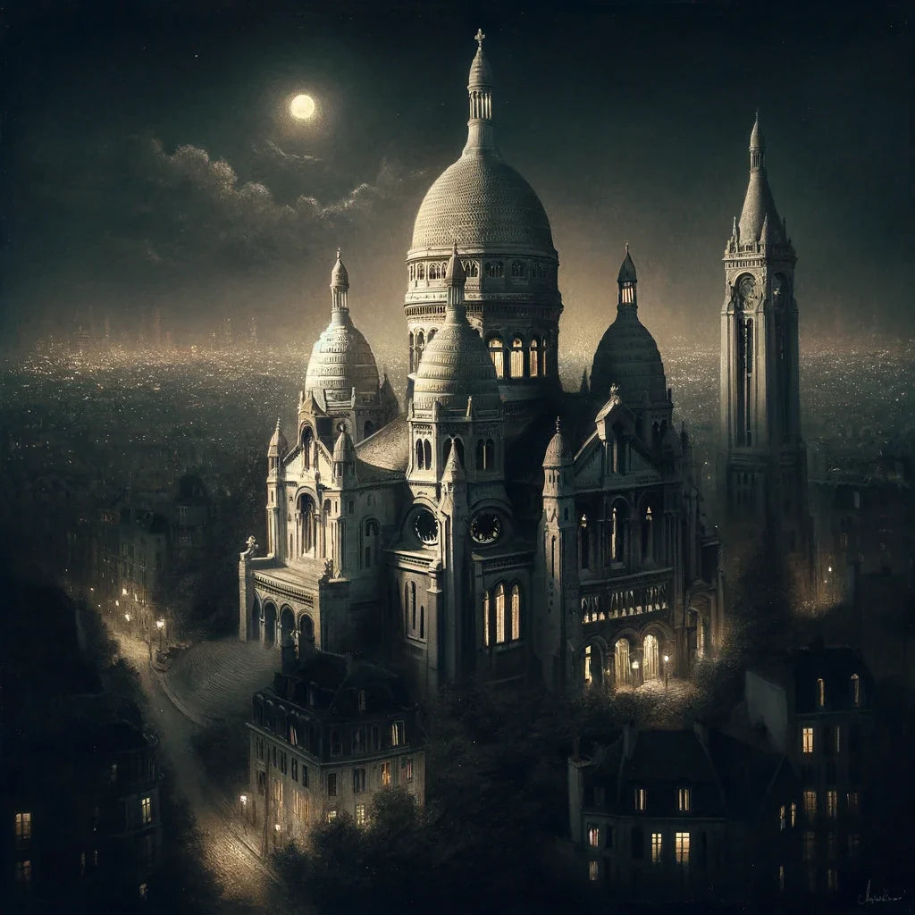 Sacre Coeur Illuminated Paris Canvas