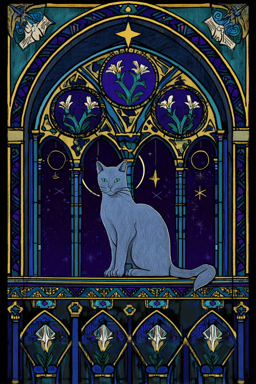 Sacred Feline Altar Canvas