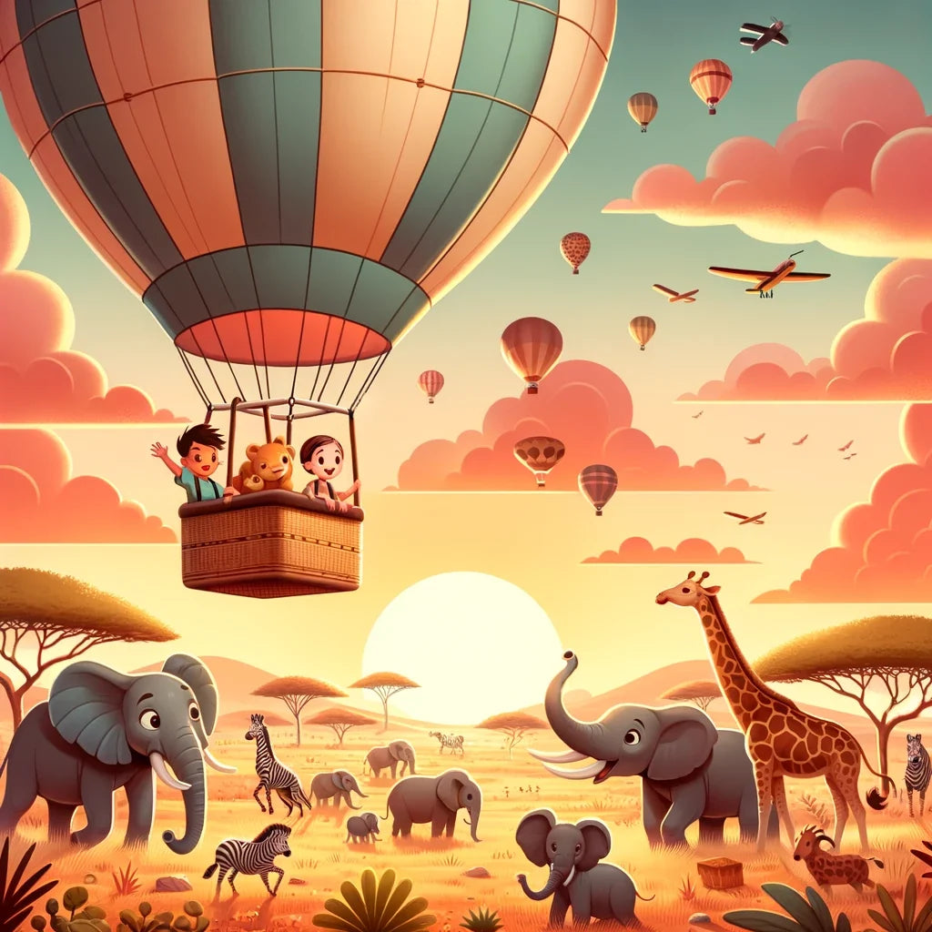 Safari Balloon Adventure Canvas