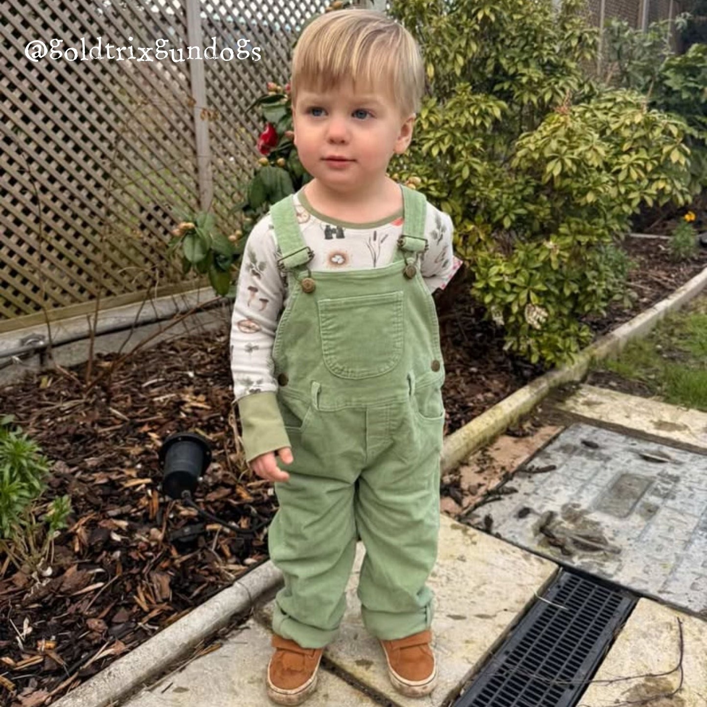 Sage Corduroy Dungarees