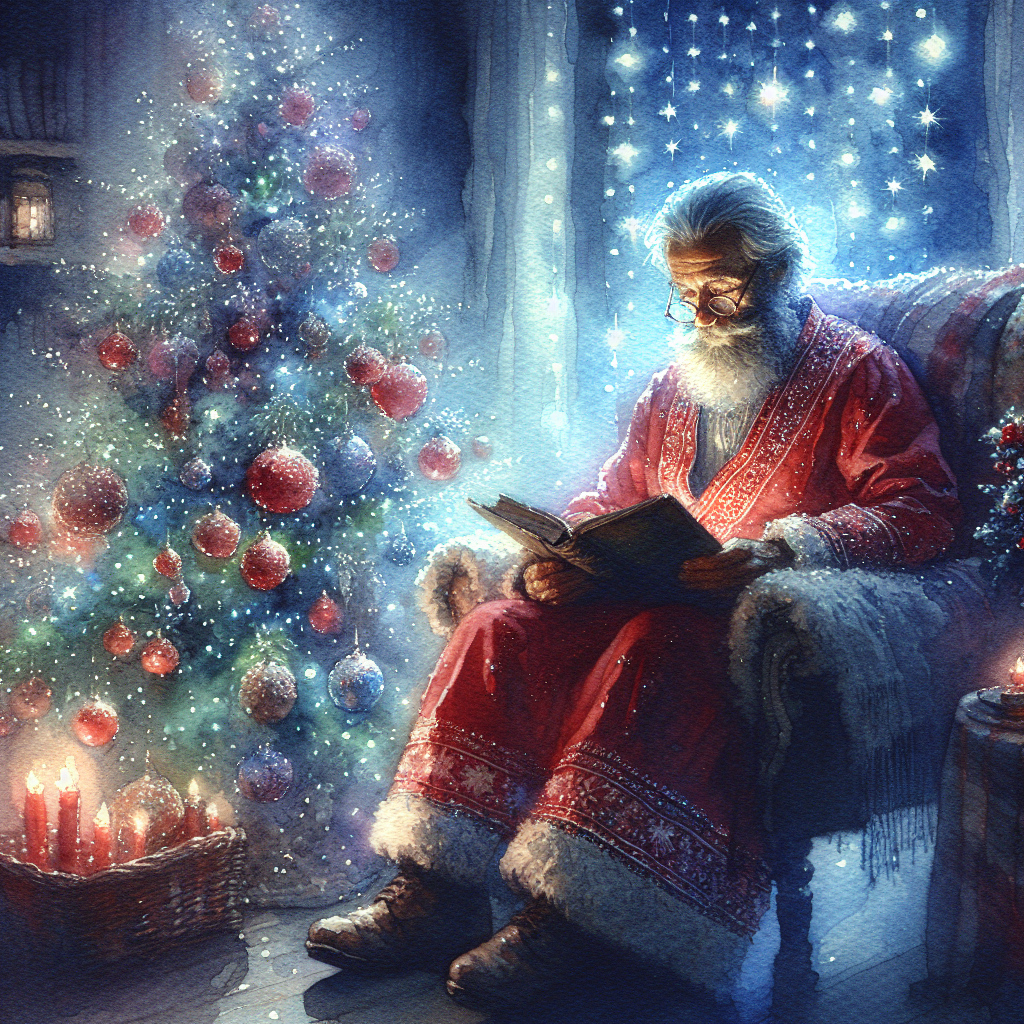 Santa's Reflective Eve Canvas
