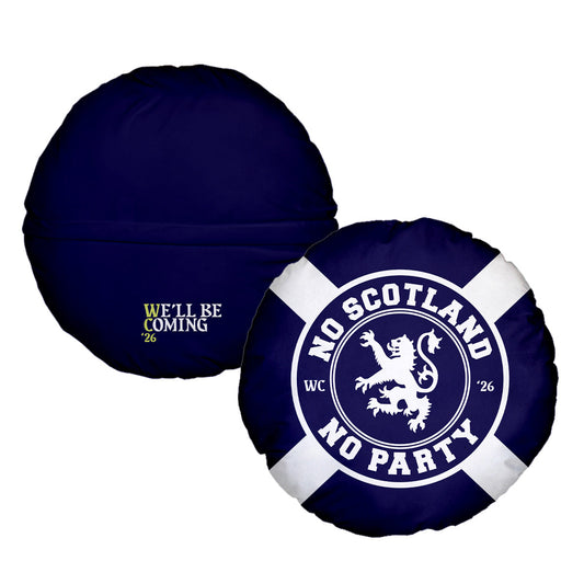 No Scotland No Party - Saltire - 14" Round Throw Cushion
