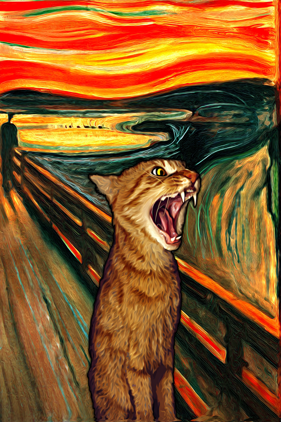 Scream Cat Canvas
