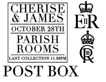 Personalised DIY Post Box Vinyl For Wedding - Vinyl Only - No Post Box Is Included