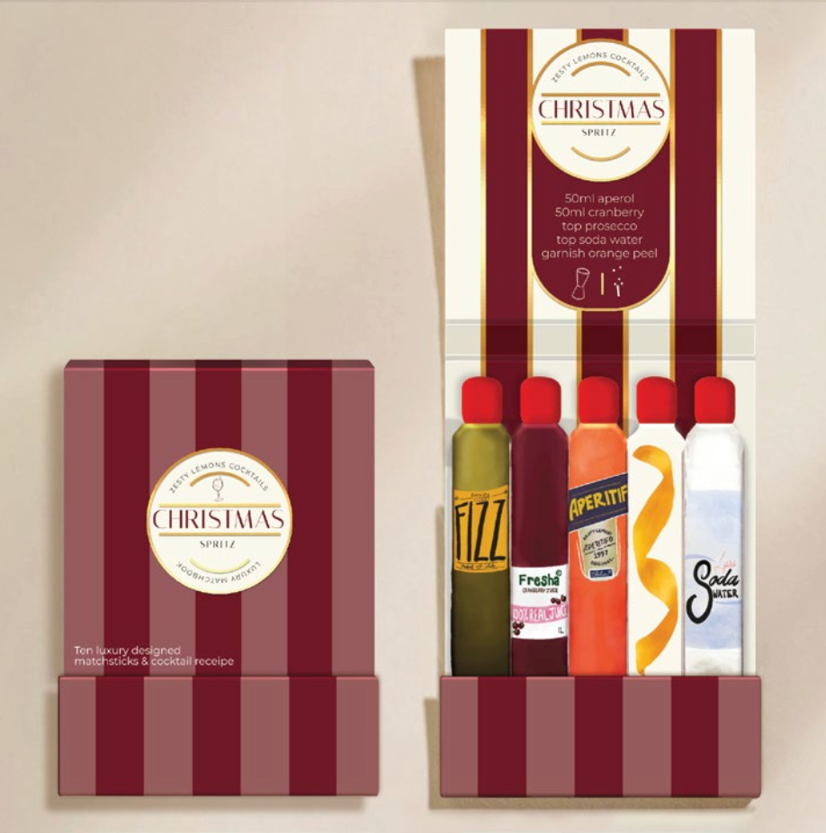 Christmas Spritz Cocktail Matchbook