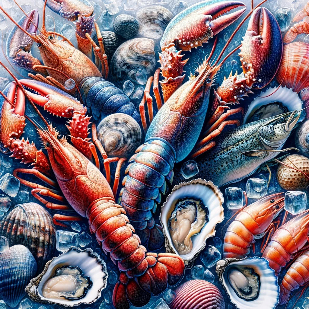Seafood Elegance Cotton Cushion