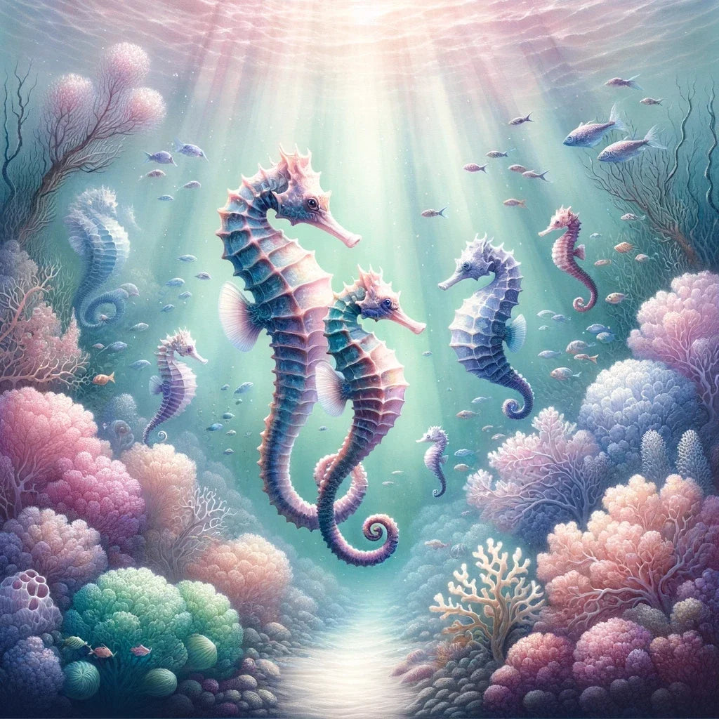 Seahorse Reef Cotton Cushion
