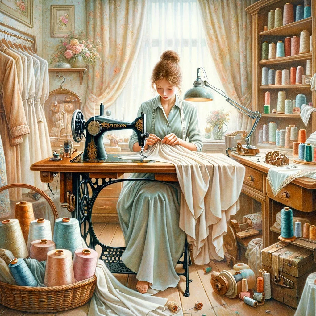 Seamstress's Dedication Canvas