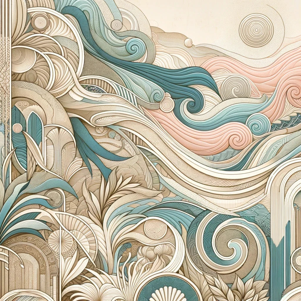 Seascape Whispers Mural Cotton Cushion