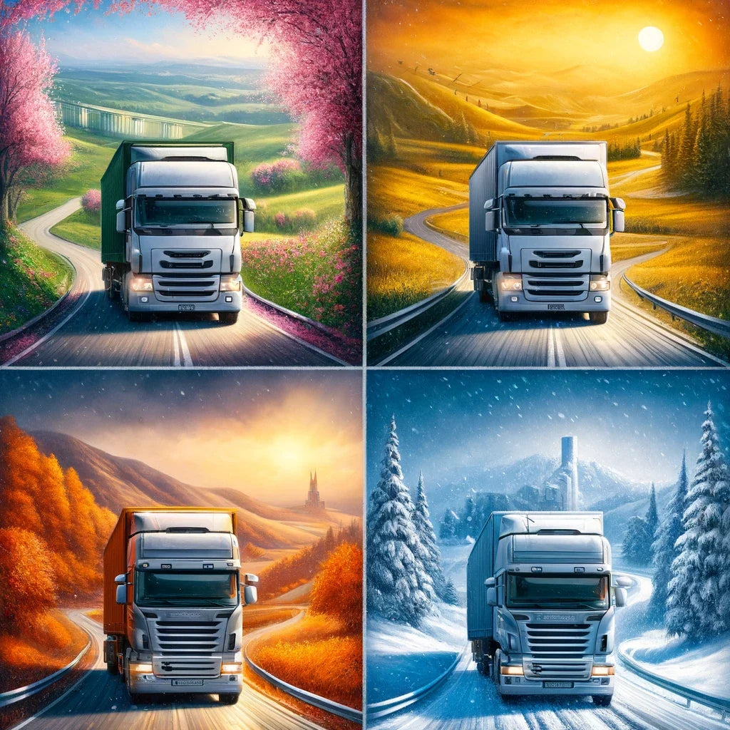 Seasons of the Road Cotton Cushion