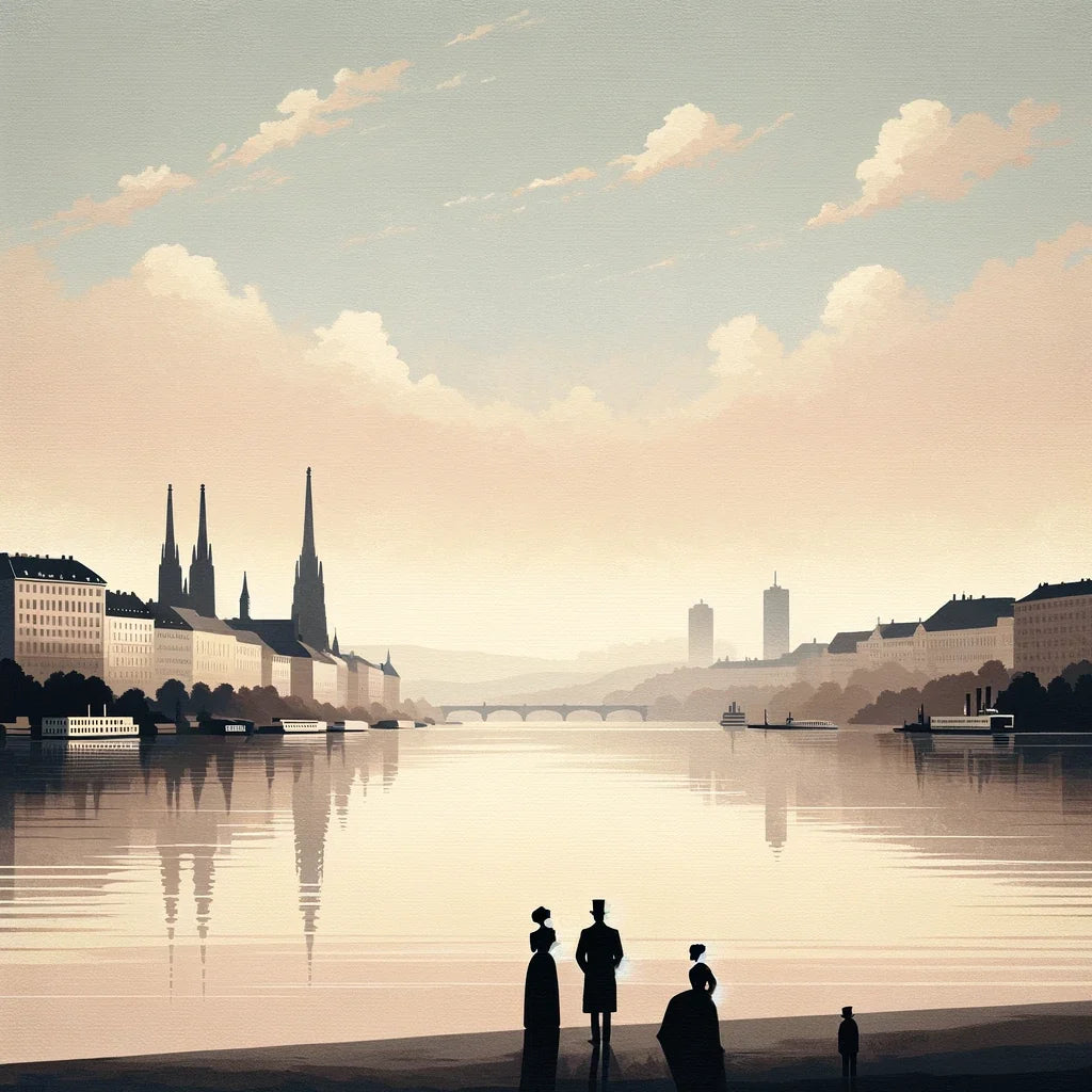 Serene Danube Minimalist Canvas