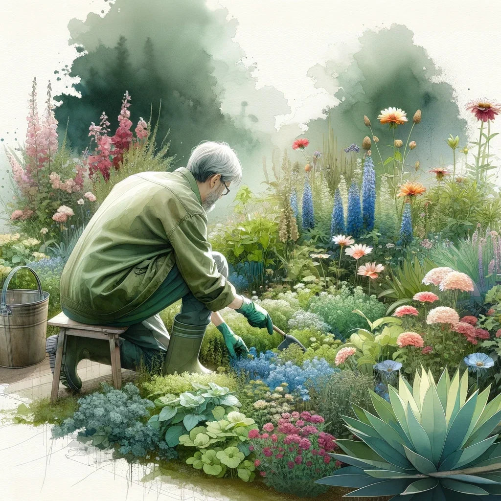 Serene Gardening Canvas