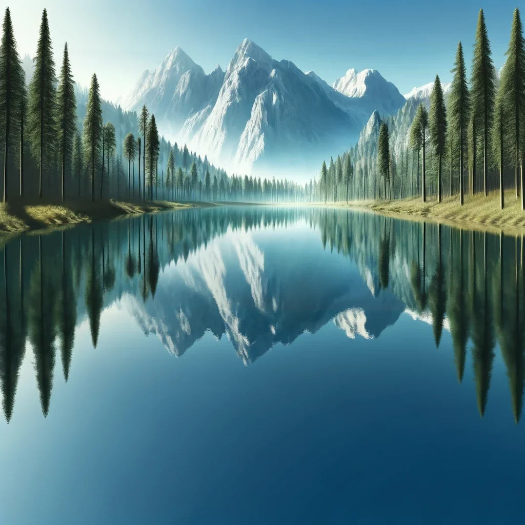 Serene Mountain Lake Canvas