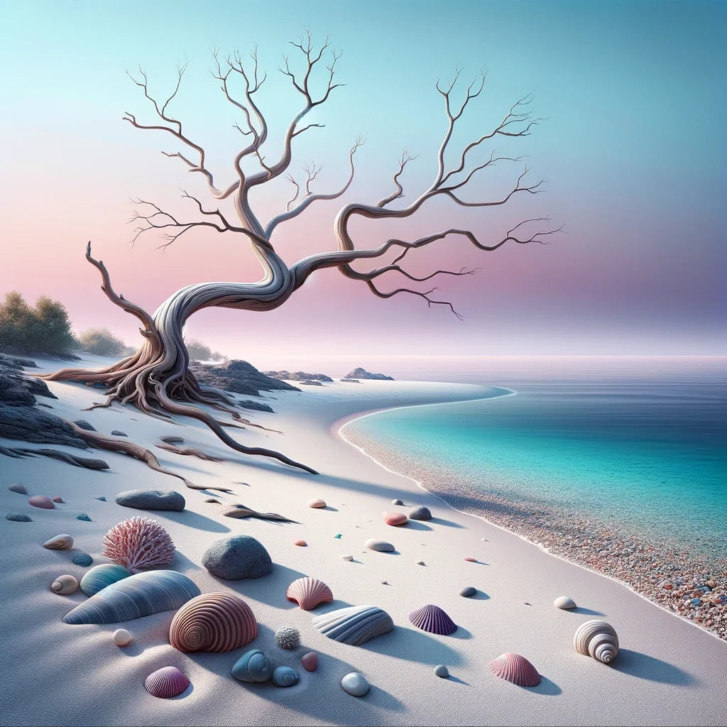 Serene Shoreline Cotton Cushion