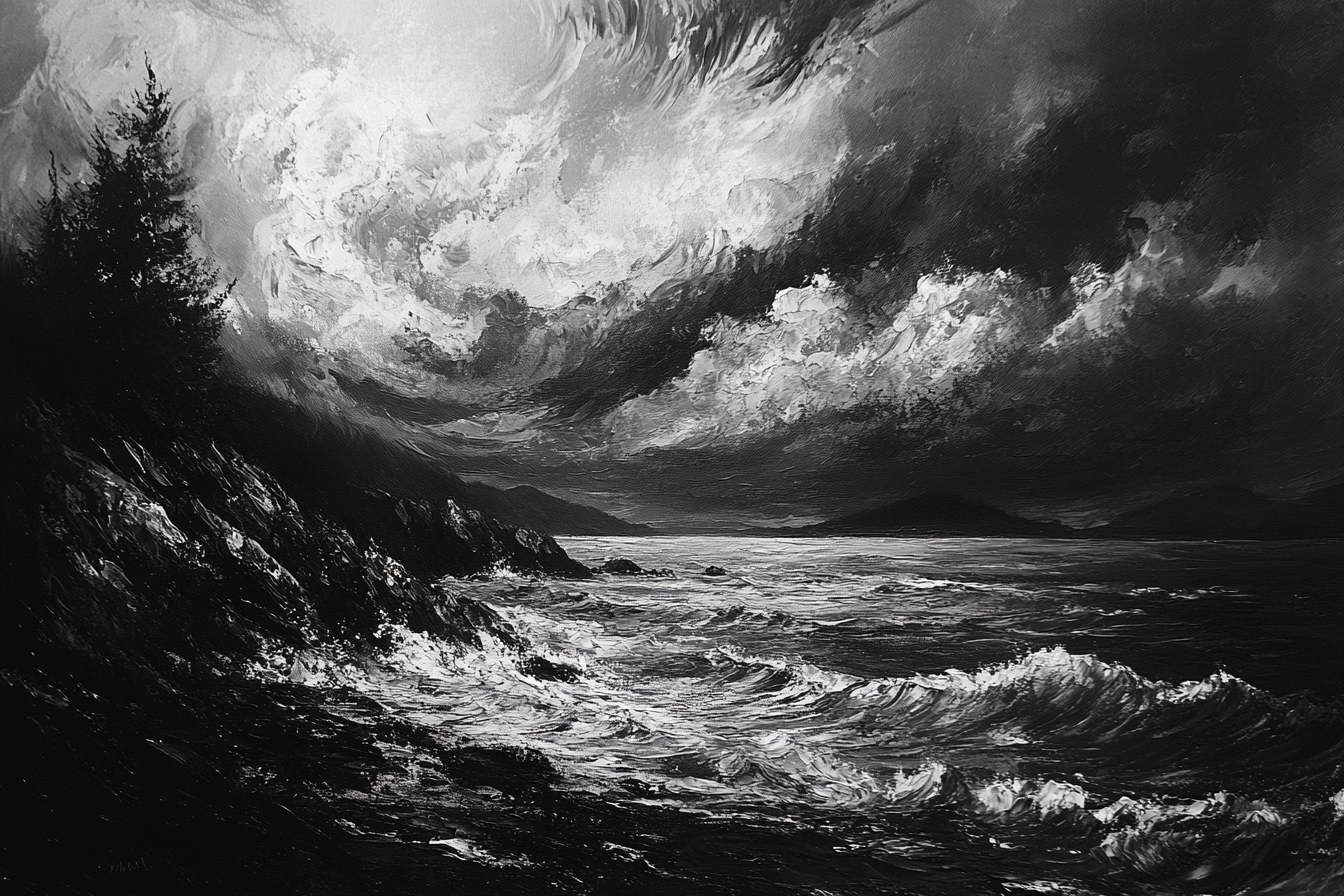 Serene Shores Chaos Canvas