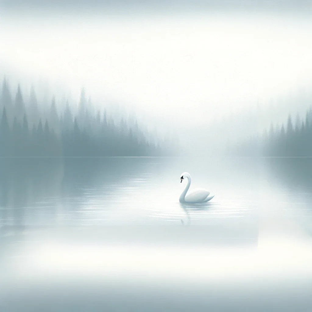 Serene Swan Lake Canvas