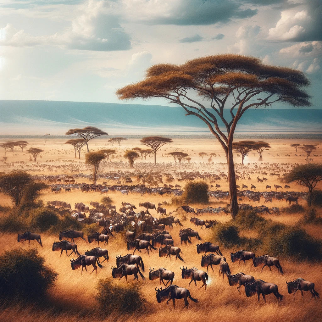 Serengeti Migration Canvas