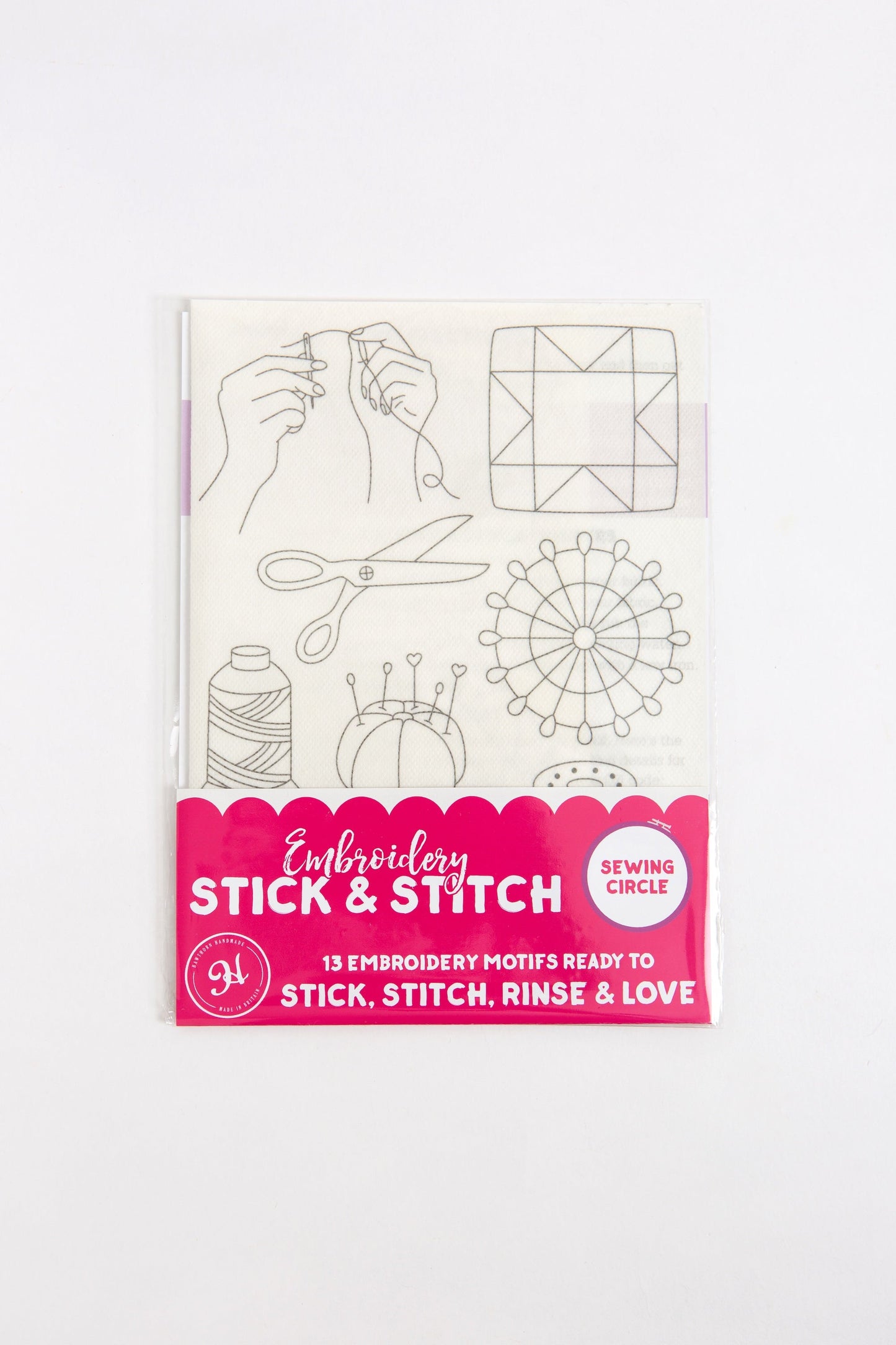 'Sewing Circle' Quilting and Dressmaking Stick & Stitch Embroidery Pack