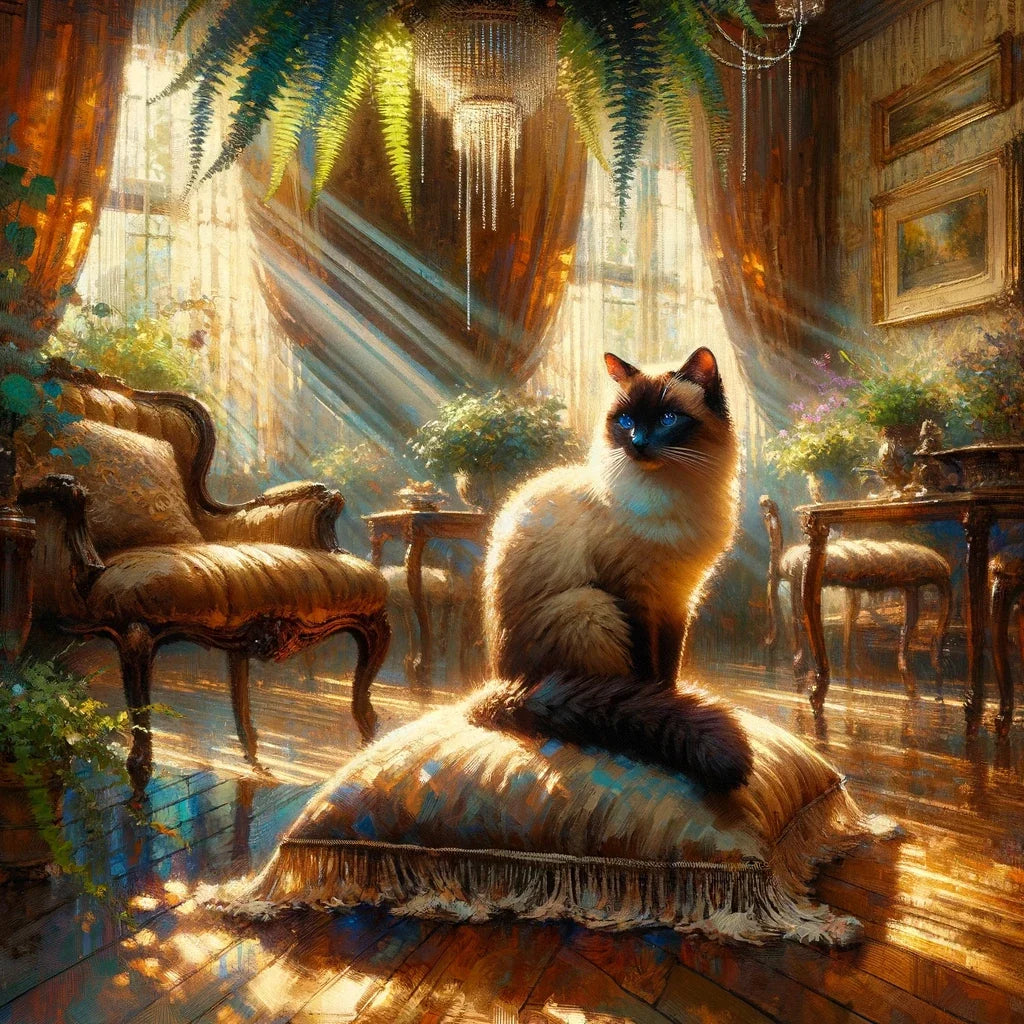 Siamese Solitude Canvas