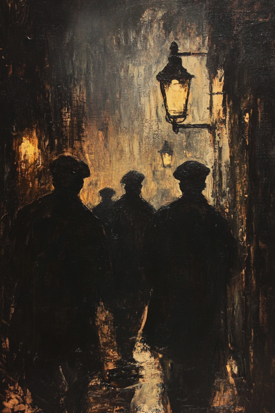 Silhouettes in Gaslight Canvas