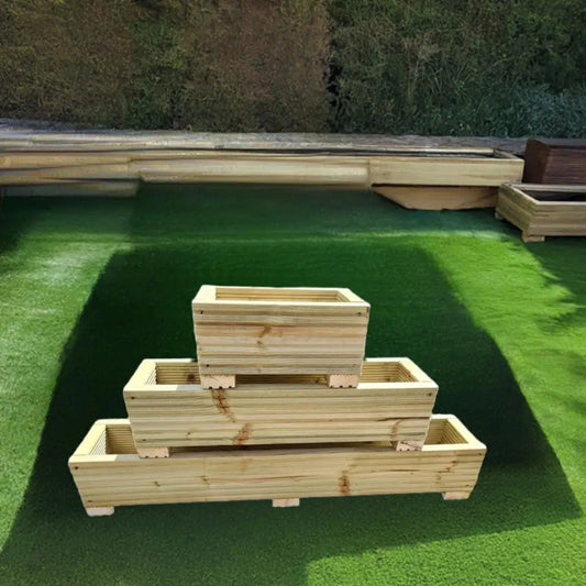 Single Tier Wooden Decking Planters