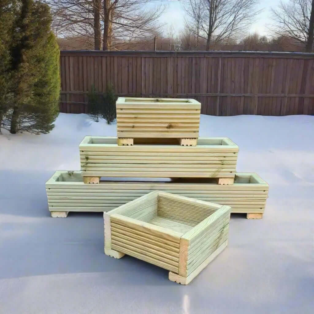 Single Tier Wooden Decking Planters