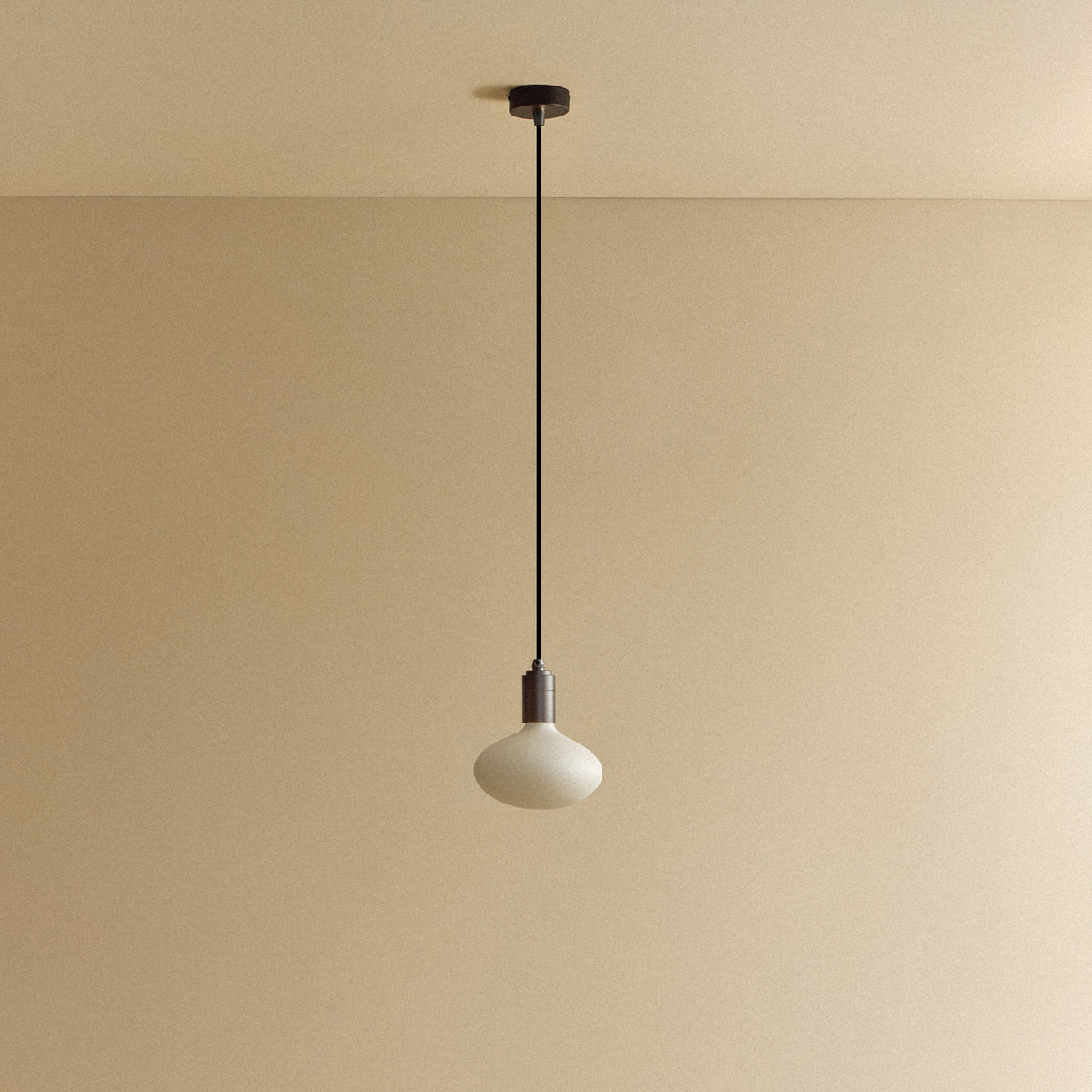 Oval Dim-to-Warm Pendant Light in Graphite