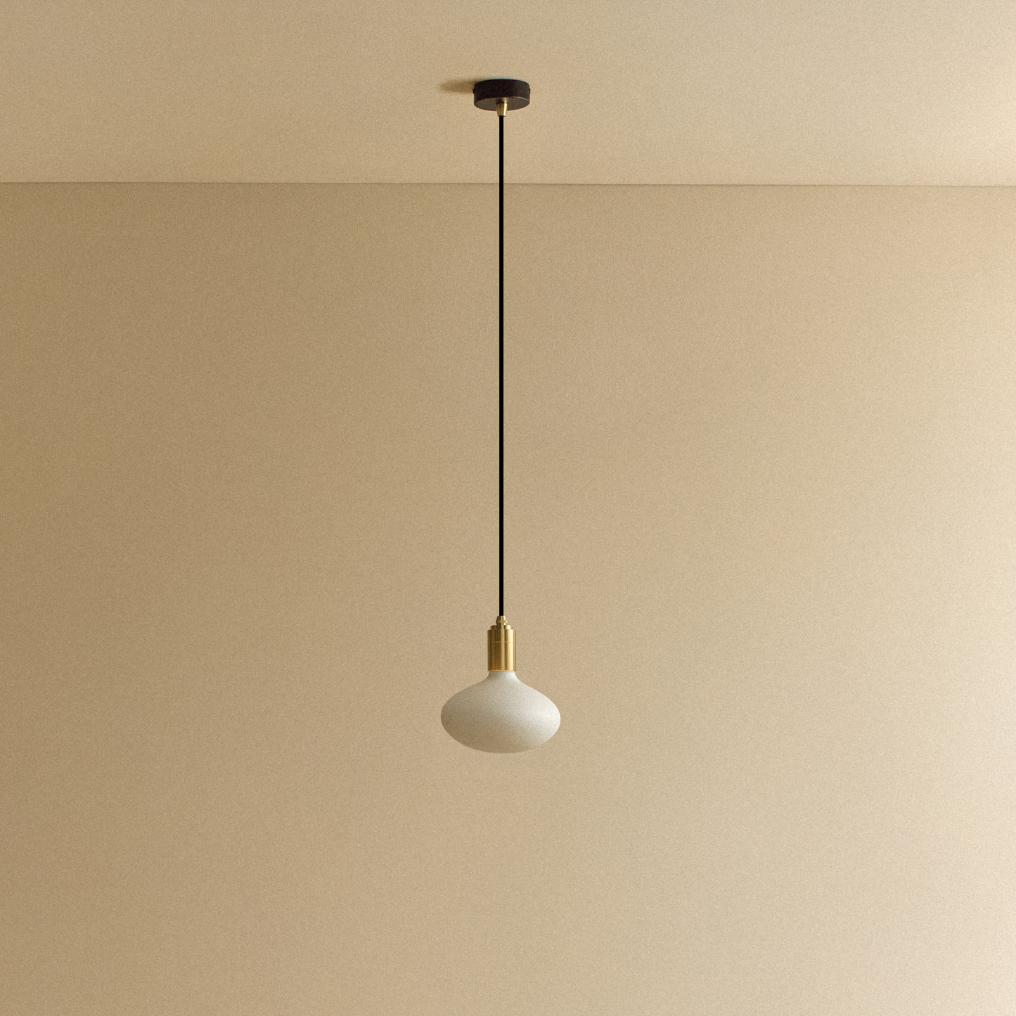 Oval Pendant Light in Brass