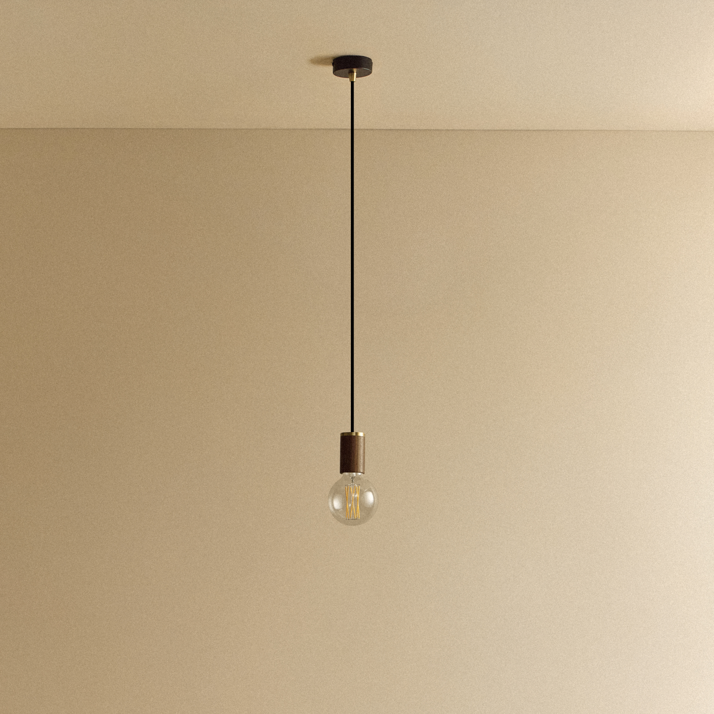 Elva Pendant Light Non-Tinted in Walnut