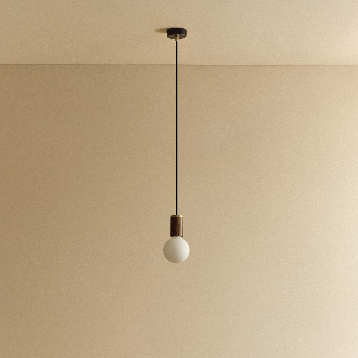 Porcelain II Pendant Light in Walnut