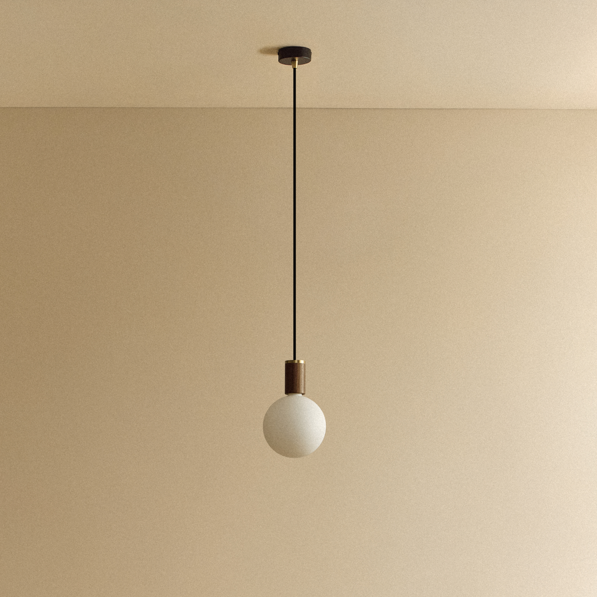 Sphere IV Pendant Light in Walnut