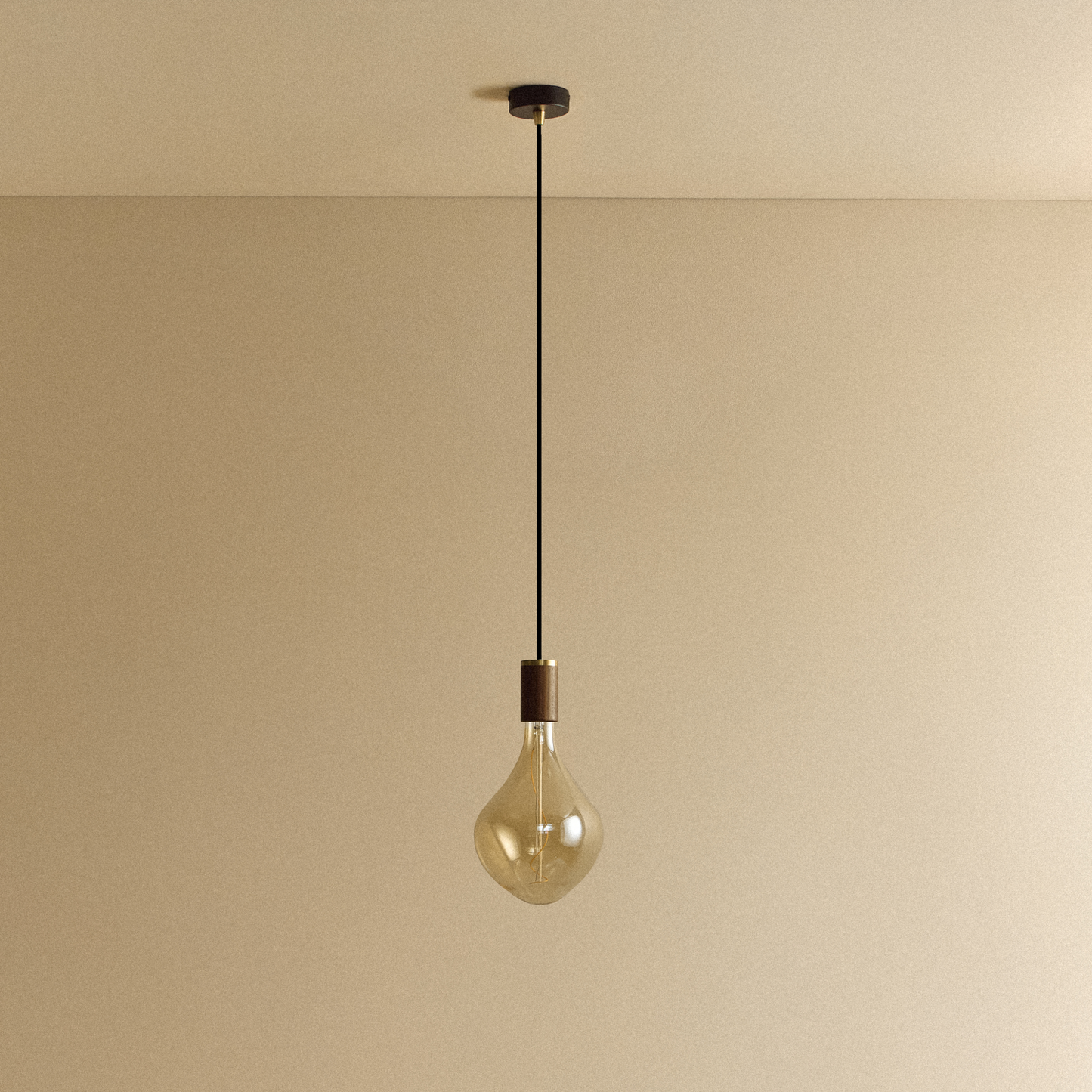 Voronoi II Pendant Light in Walnut