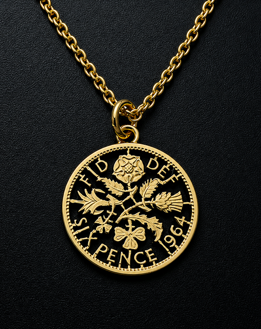 Sixpence (1953-1967) - Cut Out Coin Necklace