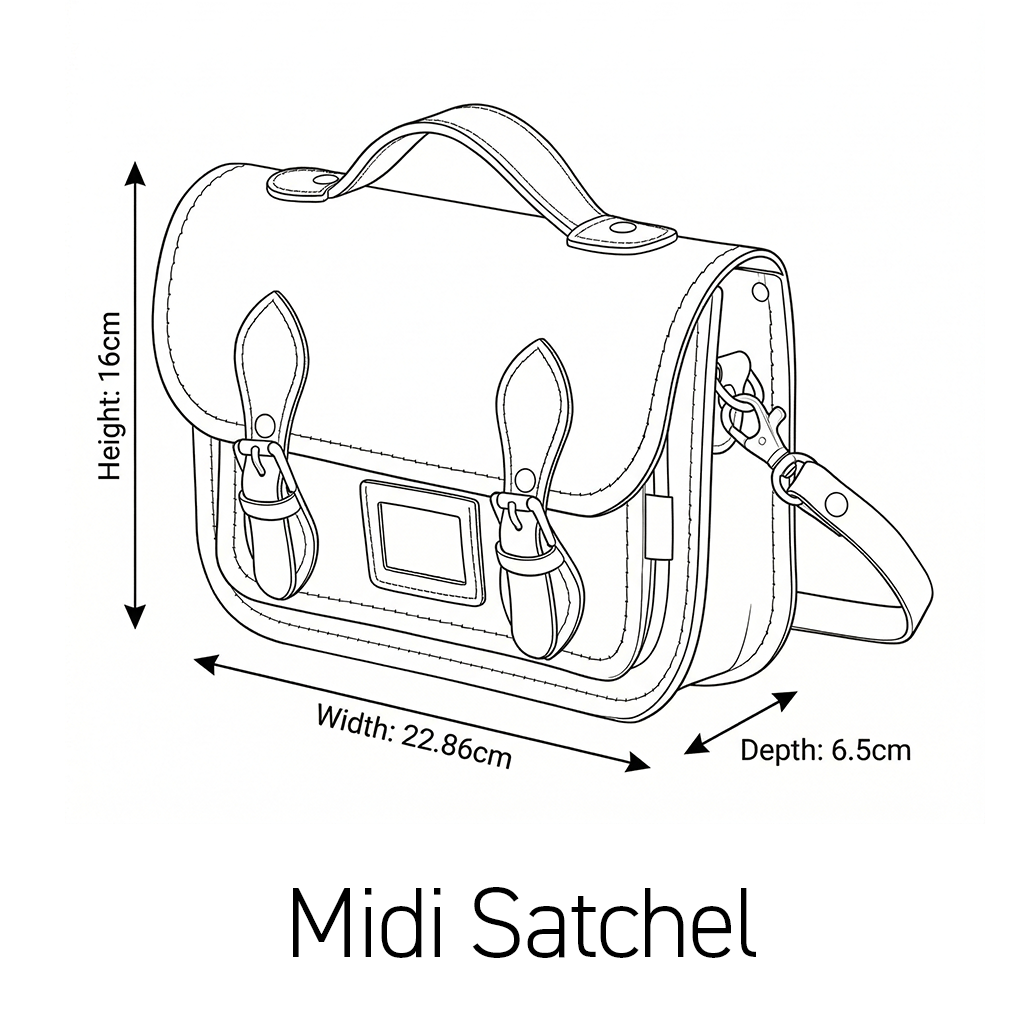Leather Midi Satchel - Pastel Kaleidoscope