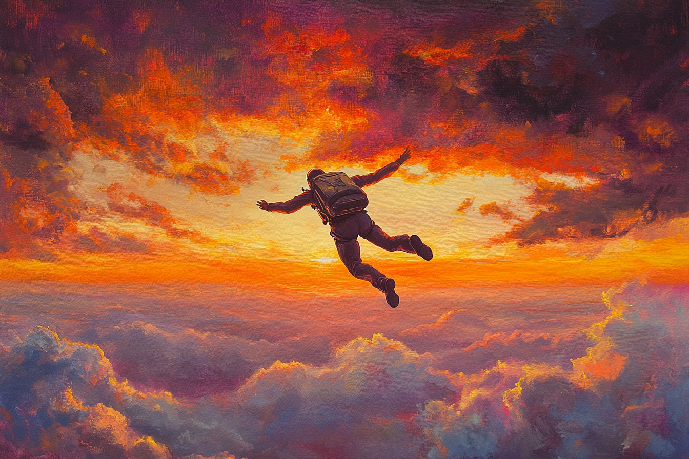 Skydiver’s Dawn Canvas