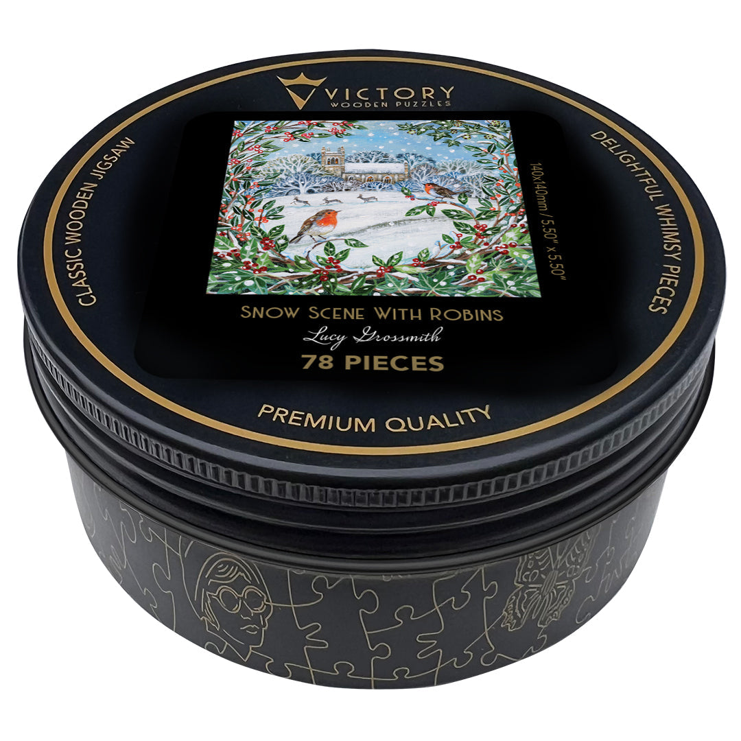 Snow Scene with Robins MINI QT