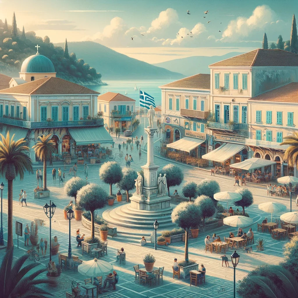 Solomos Square Zakynthos Canvas