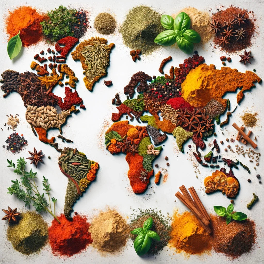 Spice World Map Cotton Cushion