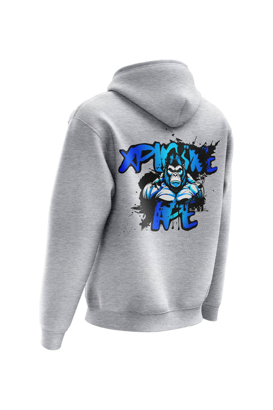 XAPE Splatter Graffiti V4 Hoodie - Heather Grey