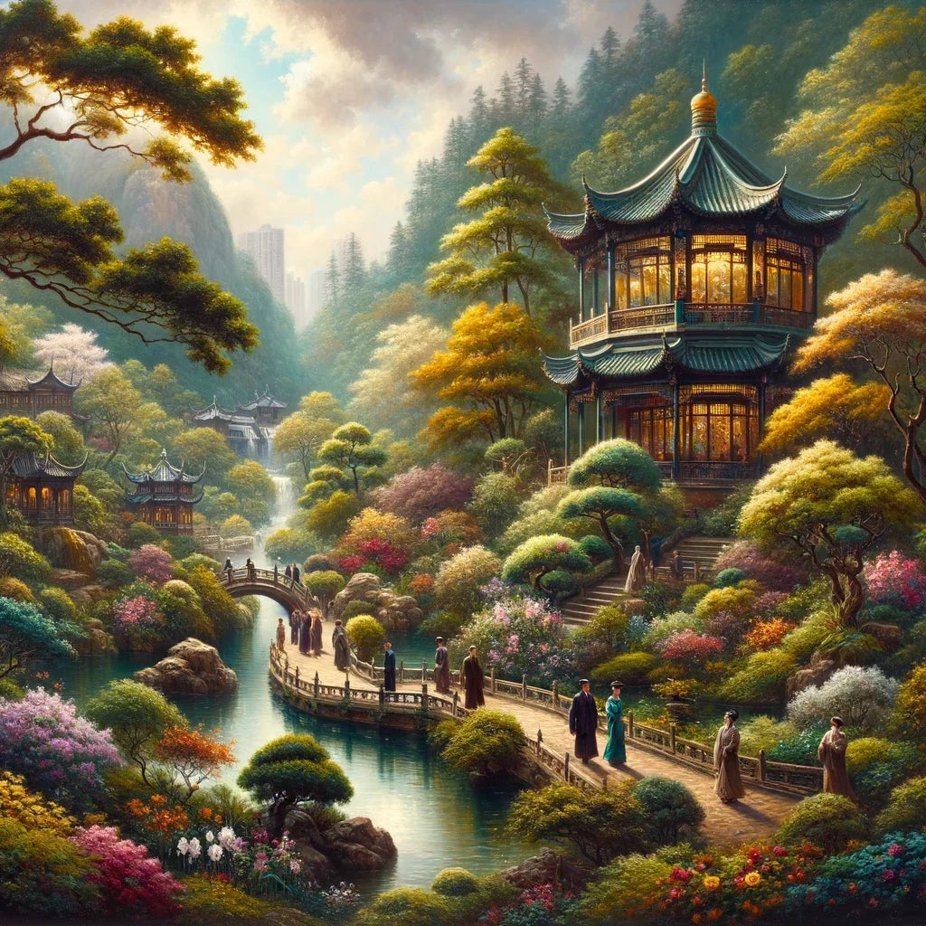 Springtime in Nan Lian Garden Canvas