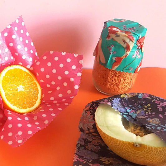 Honey Bee Good End of Stock Bargain Set of 3 Handmade Beeswax Wraps