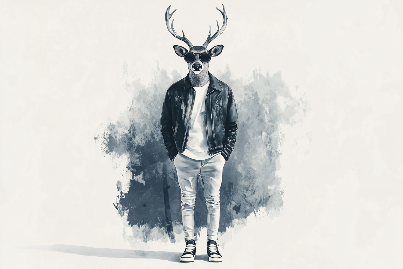 Stag in Style Canvas