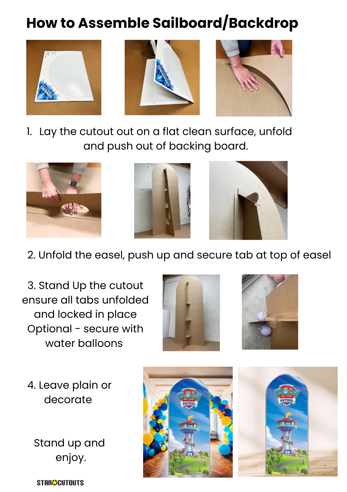 SC4603 Paw Patrol Logo Tower Backdrop Single Cardboard Cutout Height 185cm Paw Patrol Cardboard Cutouts UK | Kids Party Decorations