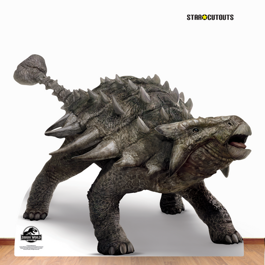 SC1283 Official Jurassic World Ankylosaurus Dinosaur Cardboard Cut Out Height 103cm