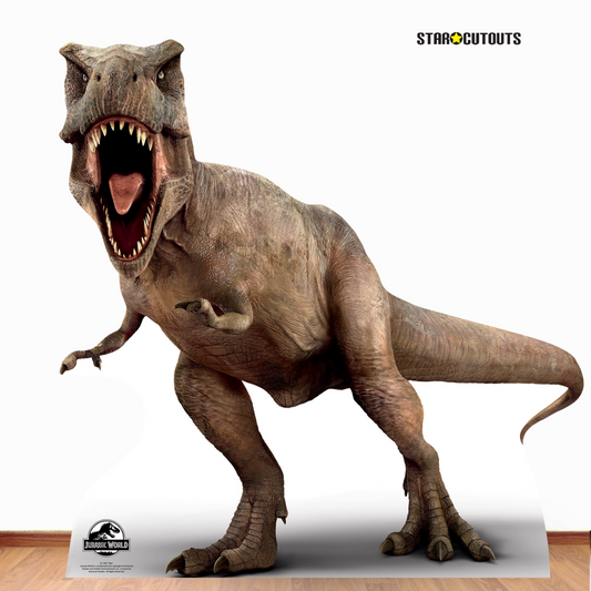 SC1285 Official Jurassic World T-Rex Tyrannosaurus Rex Dinosaur Cardboard Cut Out Height 100cm