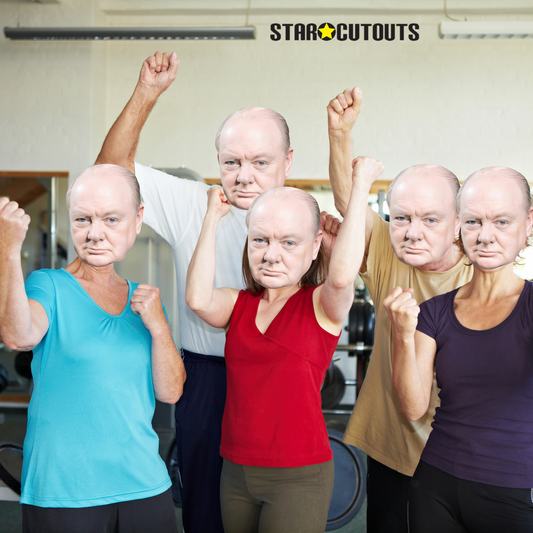 SMP459 Winston Churchill Six Pack Cardboard Face Masks