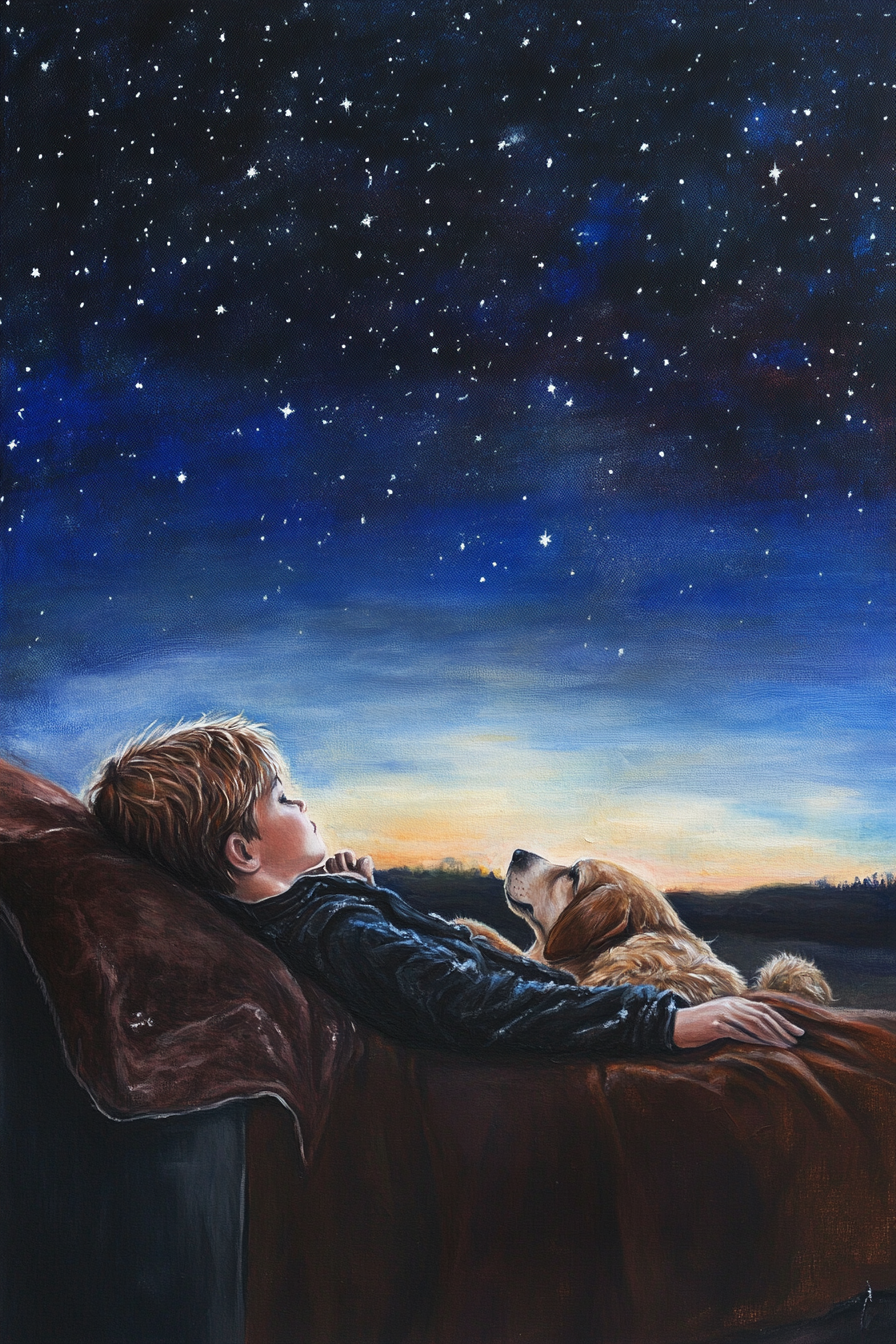 Stargazing Friends Canvas