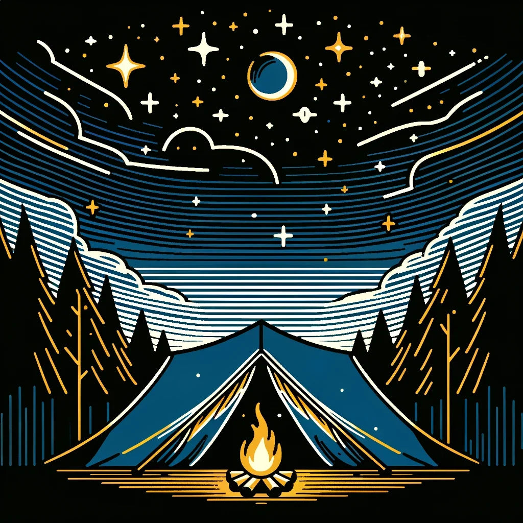 Starry Night Camping Canvas