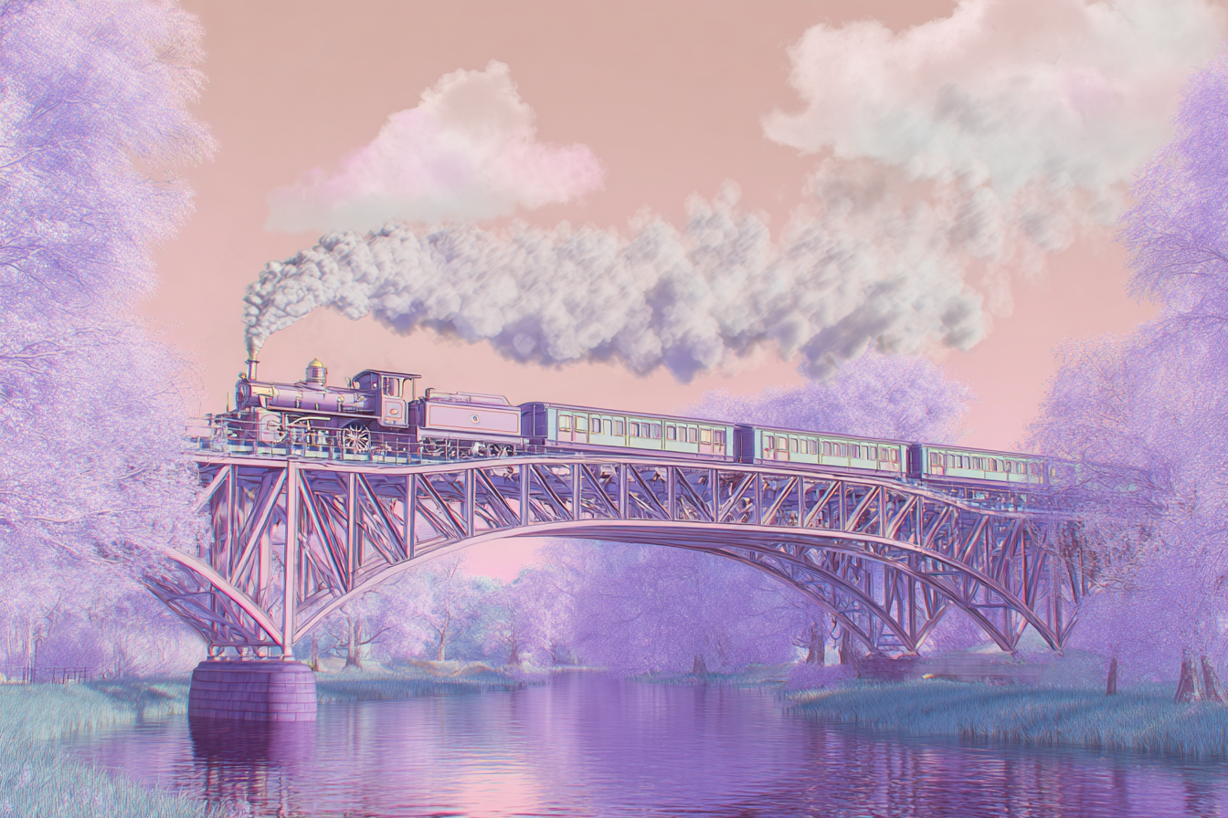 Steam Train Dream Canvas