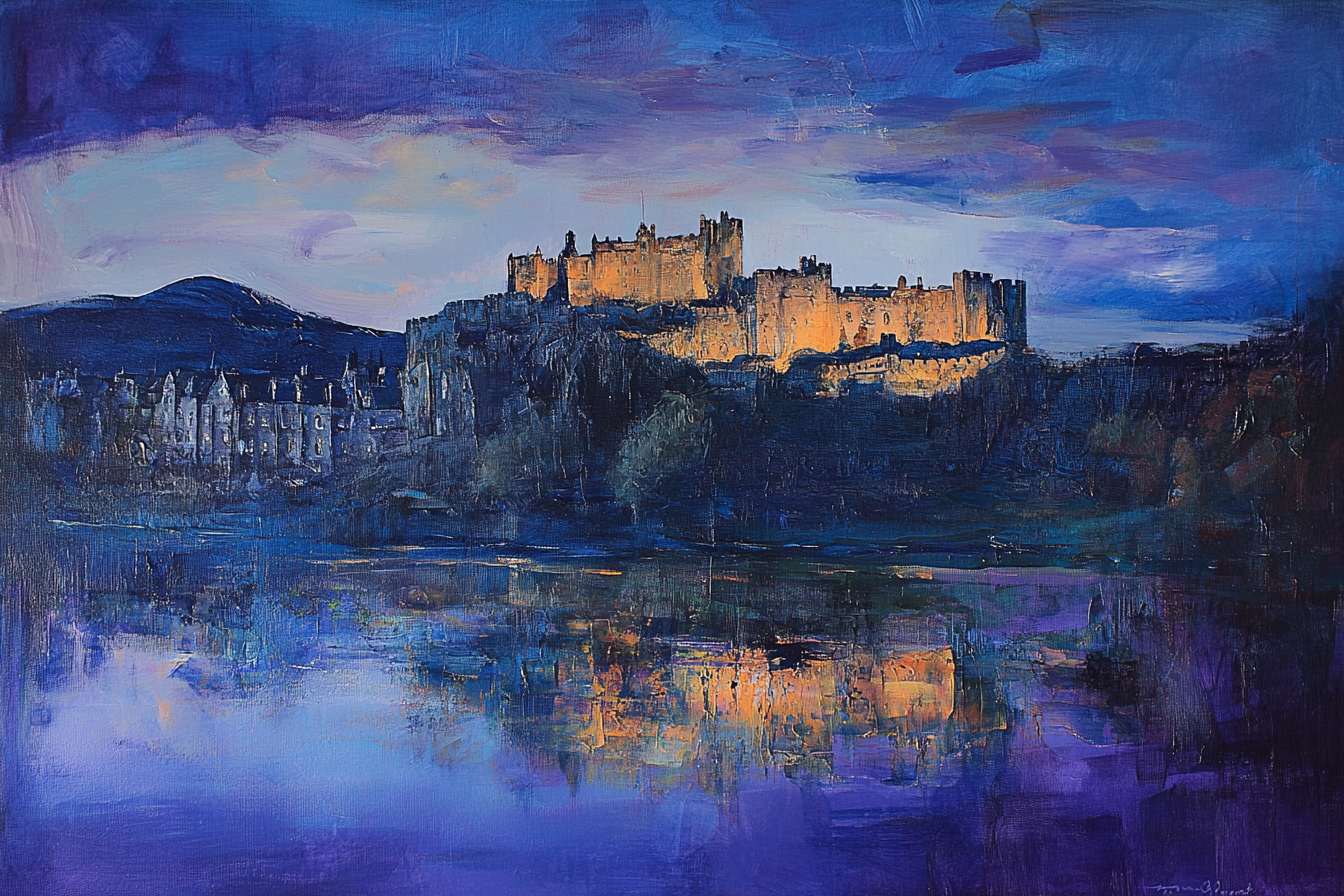 Stirling Castle Twilight Blanket